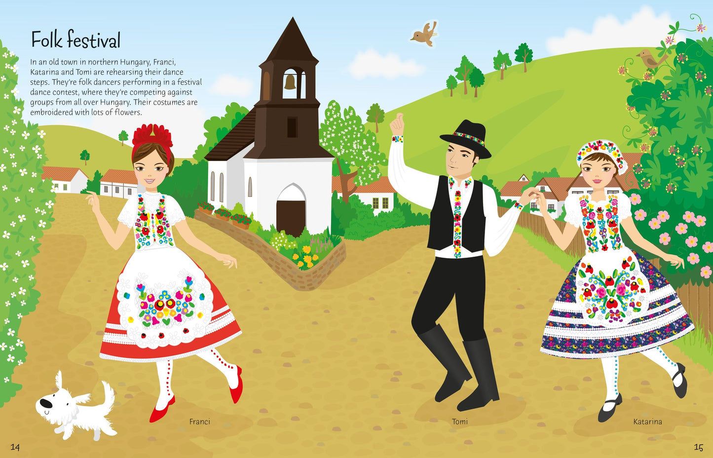 Carte stickere - Sticker Dolly Dressing  Costumes Around The World, Usborne