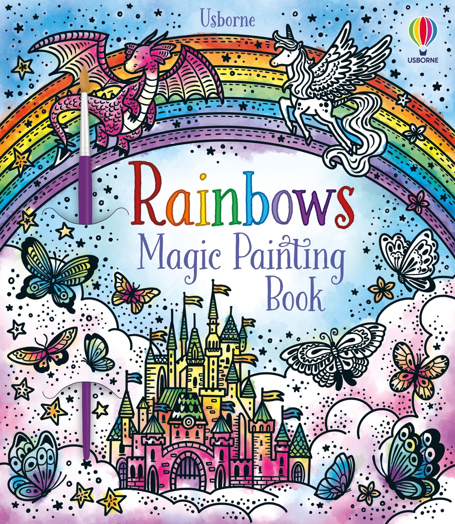 Carte pictură cu apă - Magic Painting Rainbows, Usborne