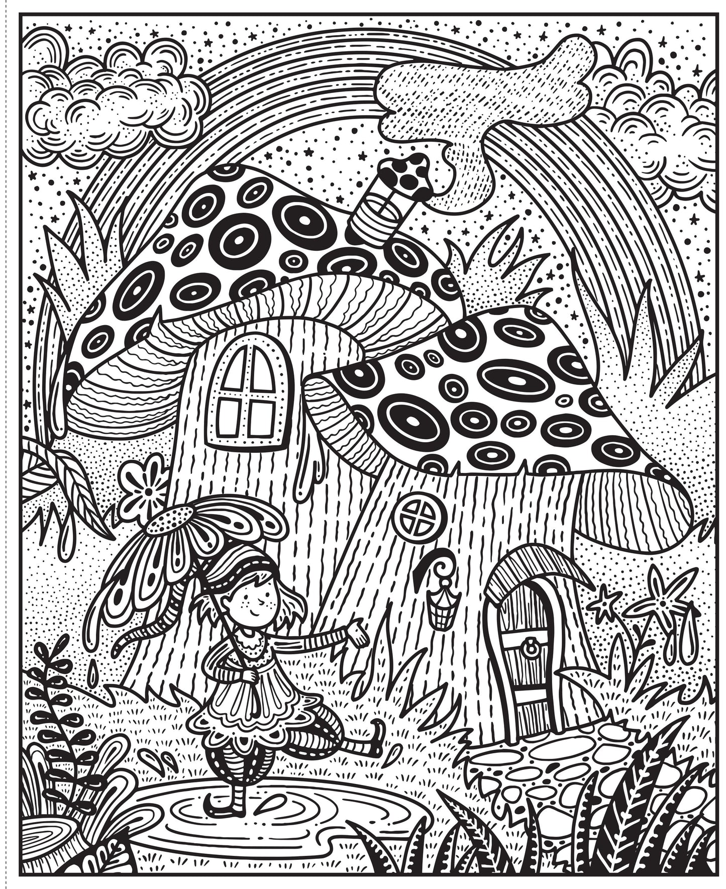 Carte pictură cu apă - Magic Painting Rainbows, Usborne