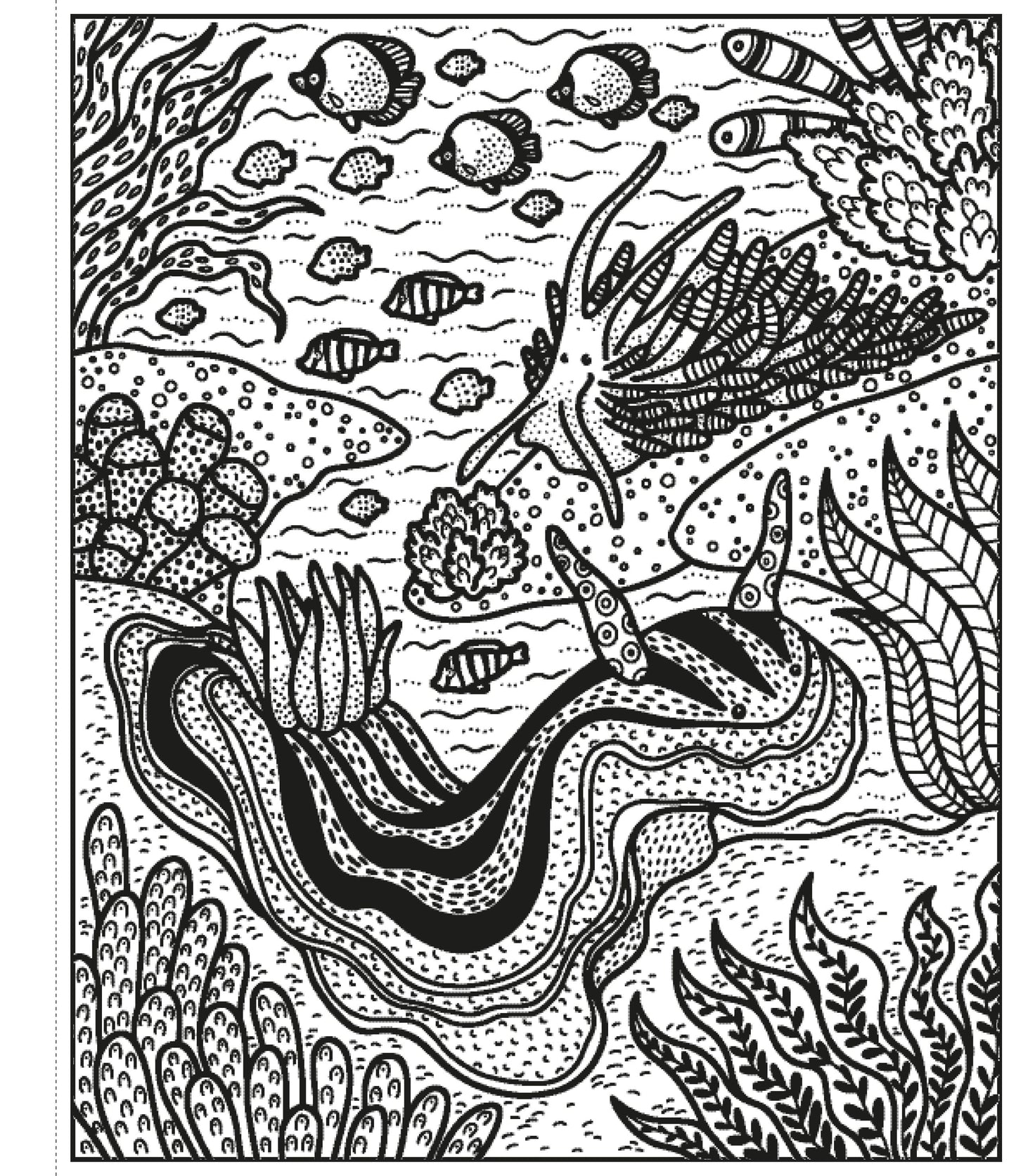 Carte pictură cu apă - Magic Painting Coral Reef, Usborne