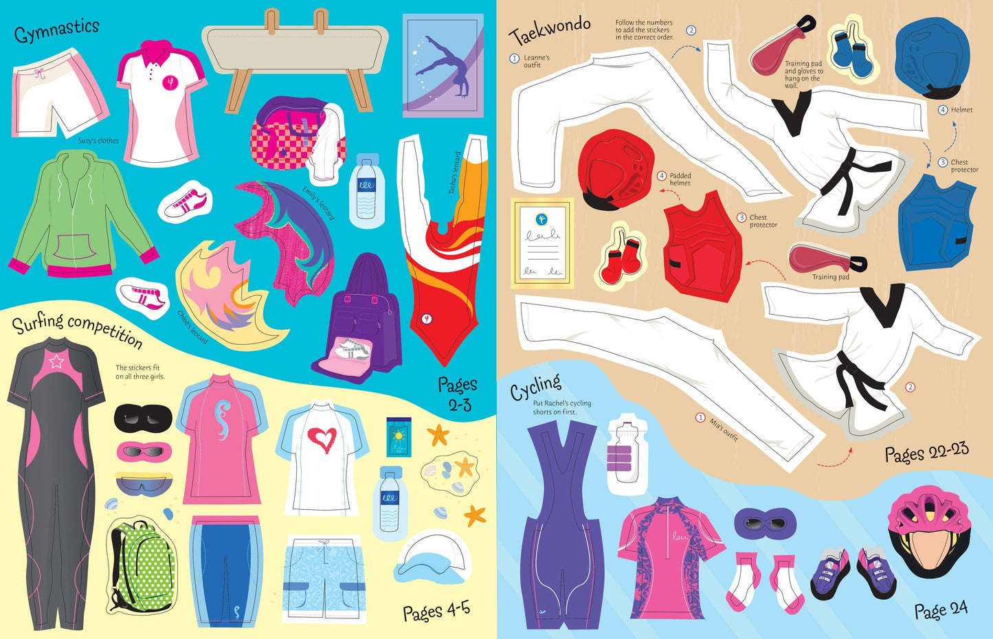 Carte stickere - Sticker Dolly Dressing  Sports, Usborne