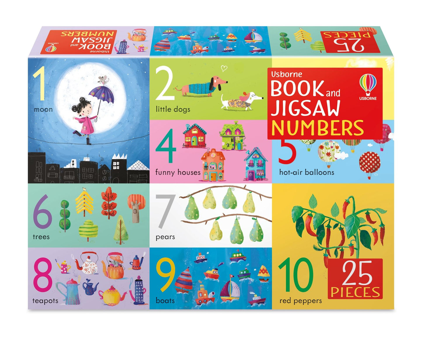 Set puzzle si carte - Book and Jigsaw Numbers, Usborne