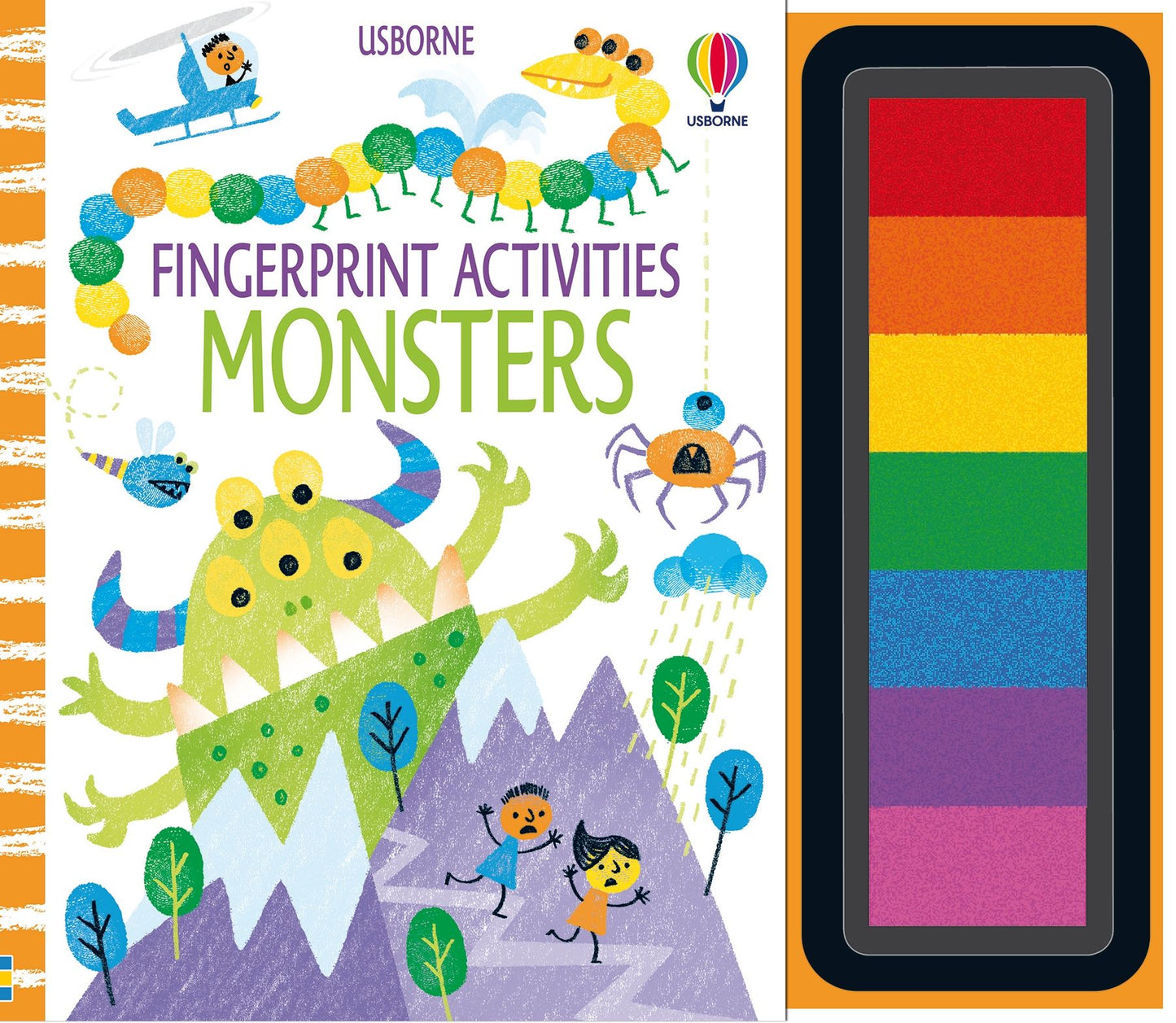 Carte pictură cu degete: Fingerprint Activities Monsters, Usborne, 5 ani+