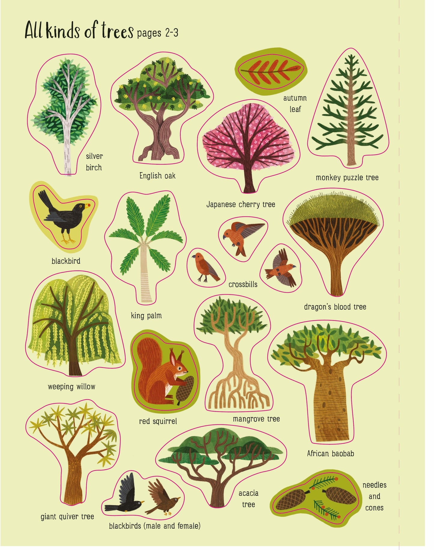 Carte stickere - First Sticker Book Trees, Usborne