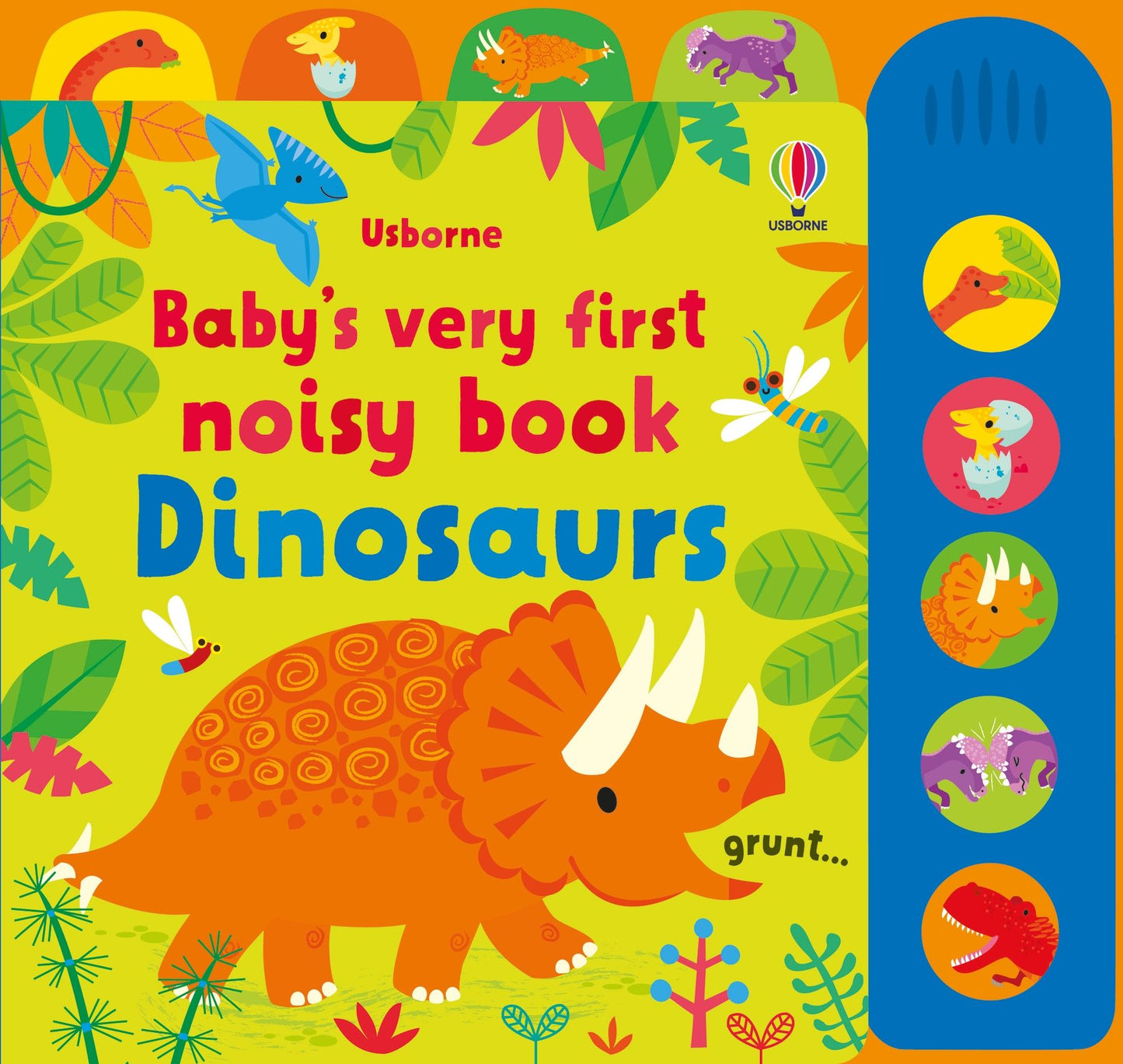 Carte sunete - Baby's Very First Noisy Book Dinosaurs, Usborne, 3 ani+