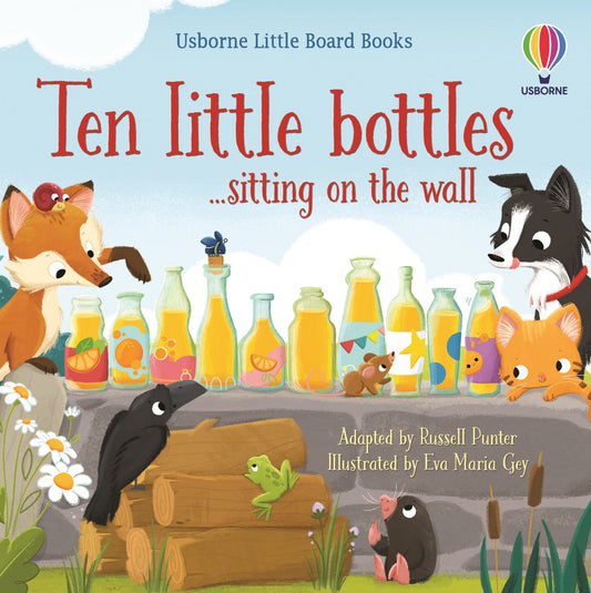Carte copii - Ten Little Bottles Sitting On The Wall, Usborne