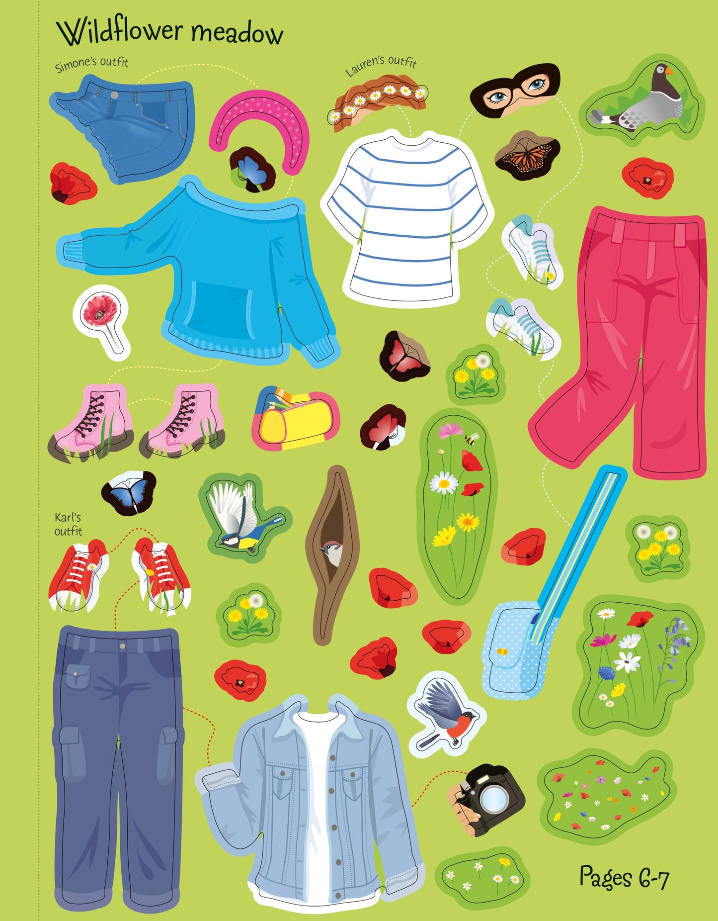 Carte stickere - Sticker Dolly Dressing  Countryside, Usborne