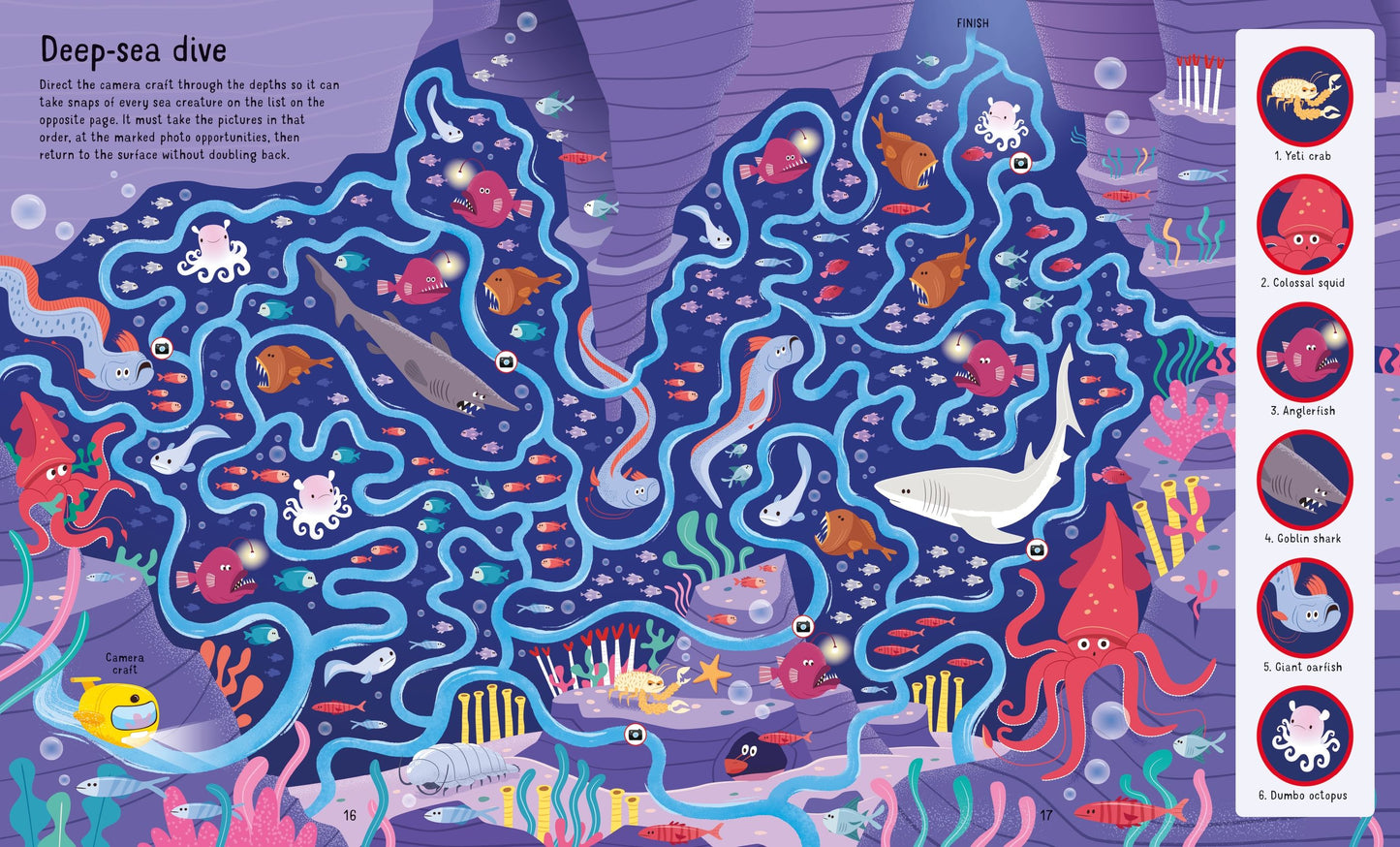 Set puzzle si carte - Book And Jigsaw Under The Sea Maze, Usborne