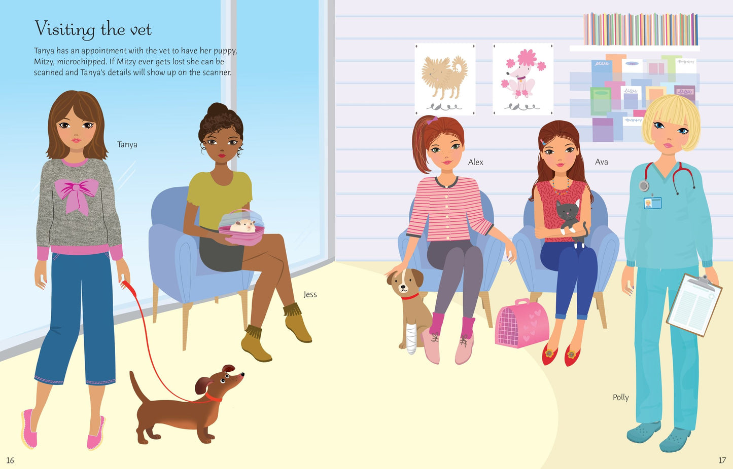 Carte stickere - Sticker Dolly Dressing  Dogs And Puppies, Usborne