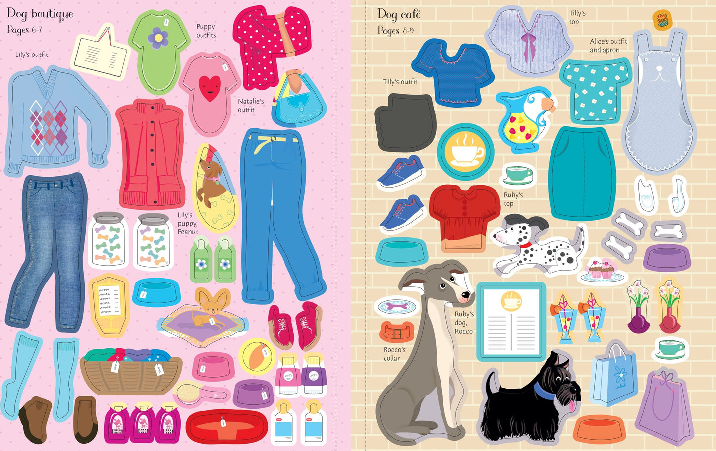 Carte stickere - Sticker Dolly Dressing  Dogs And Puppies, Usborne