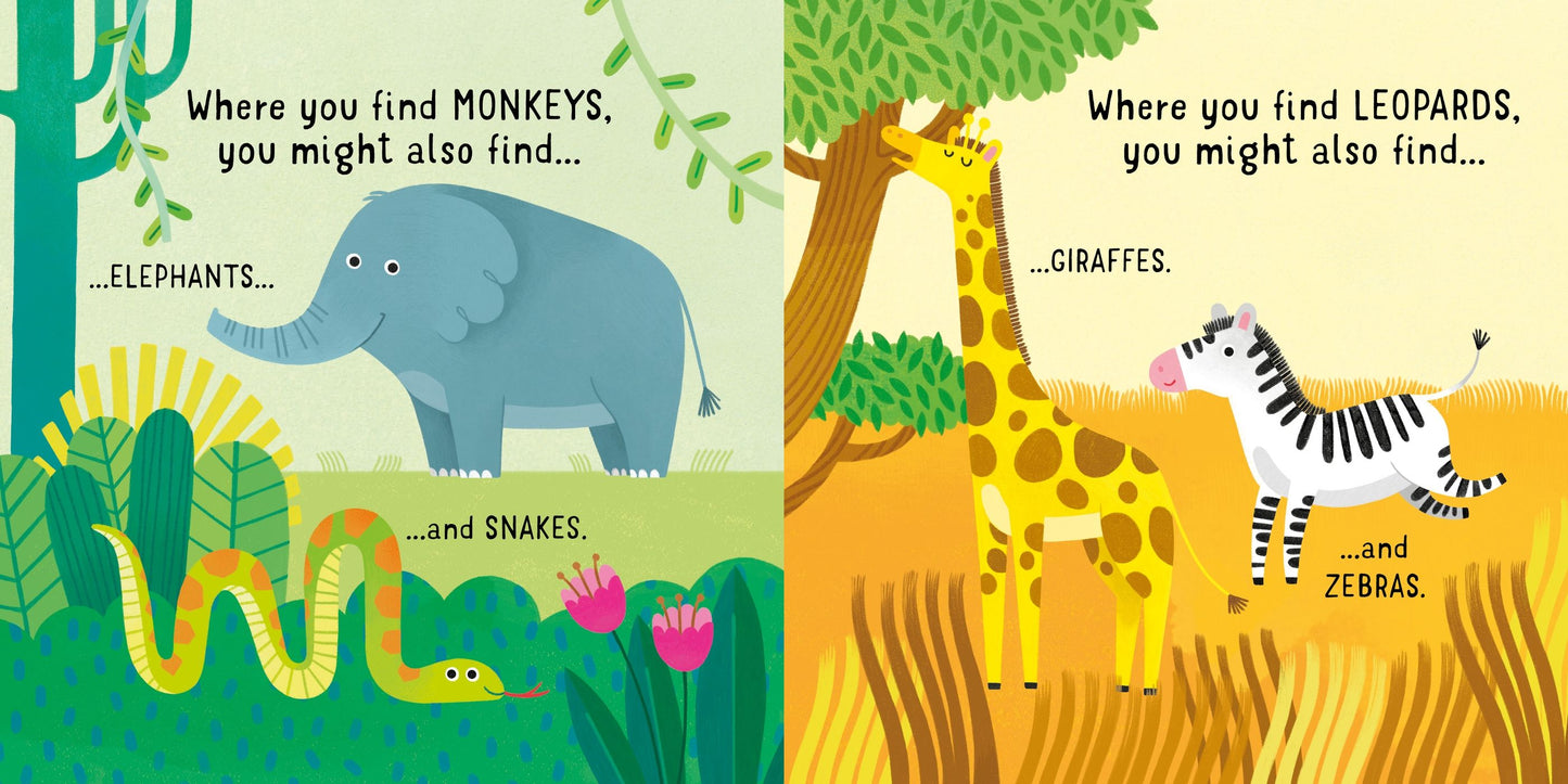Set puzzle și carte - Usborne First Jigsaws And Book: Wild Animals, Usborne, 2 ani+