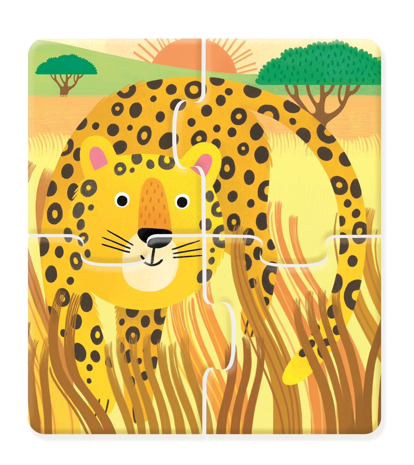 Set puzzle și carte - Usborne First Jigsaws And Book: Wild Animals, Usborne, 2 ani+