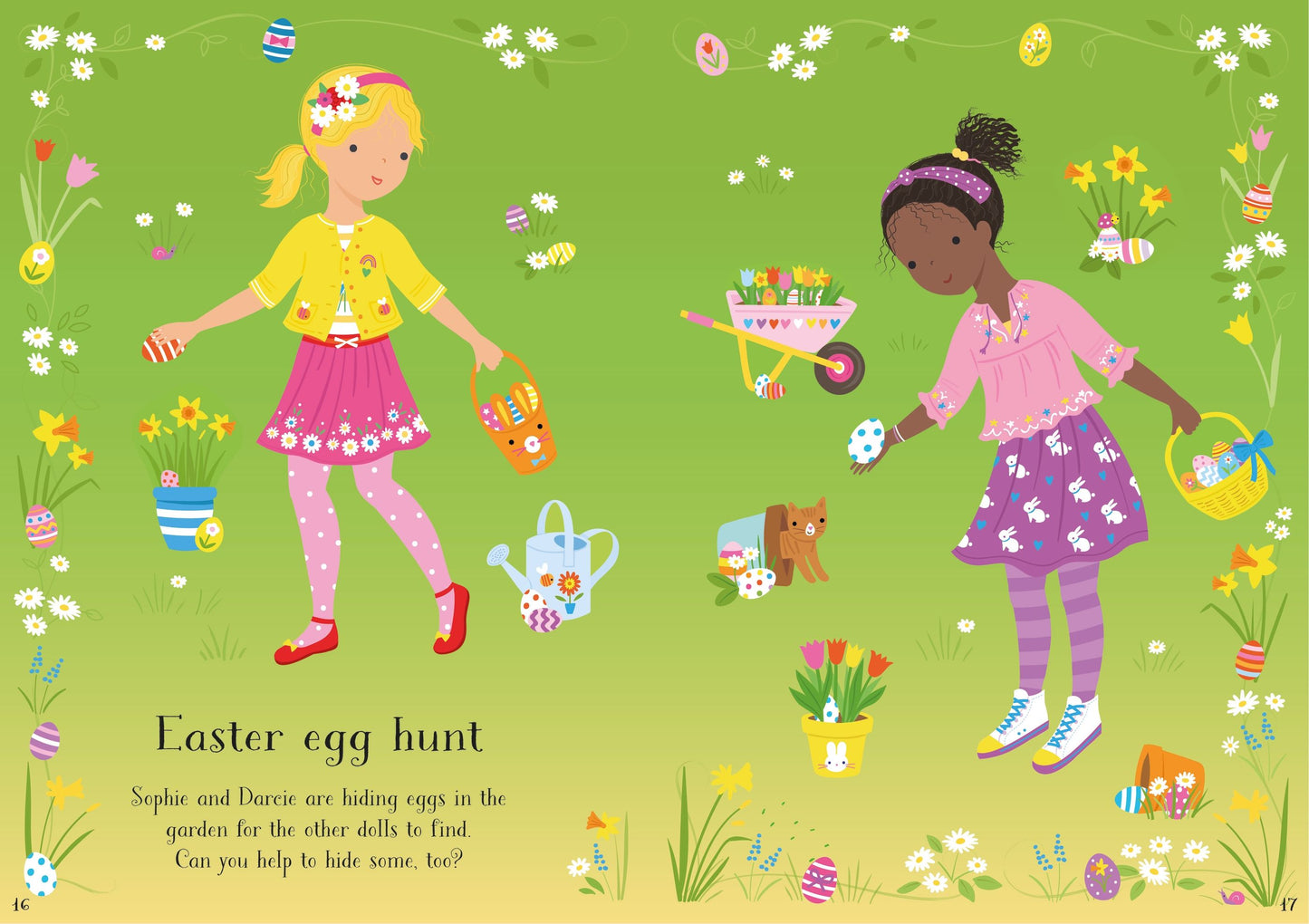 Carte stickere - Little Sticker Dolly Dressing Easter, Usborne