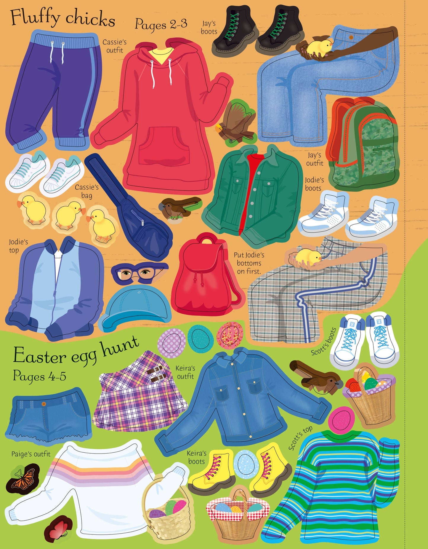 Carte stickere - Sticker Dolly Dressing Easter, Usborne