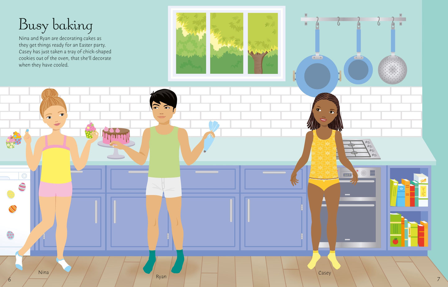 Carte stickere - Sticker Dolly Dressing Easter, Usborne