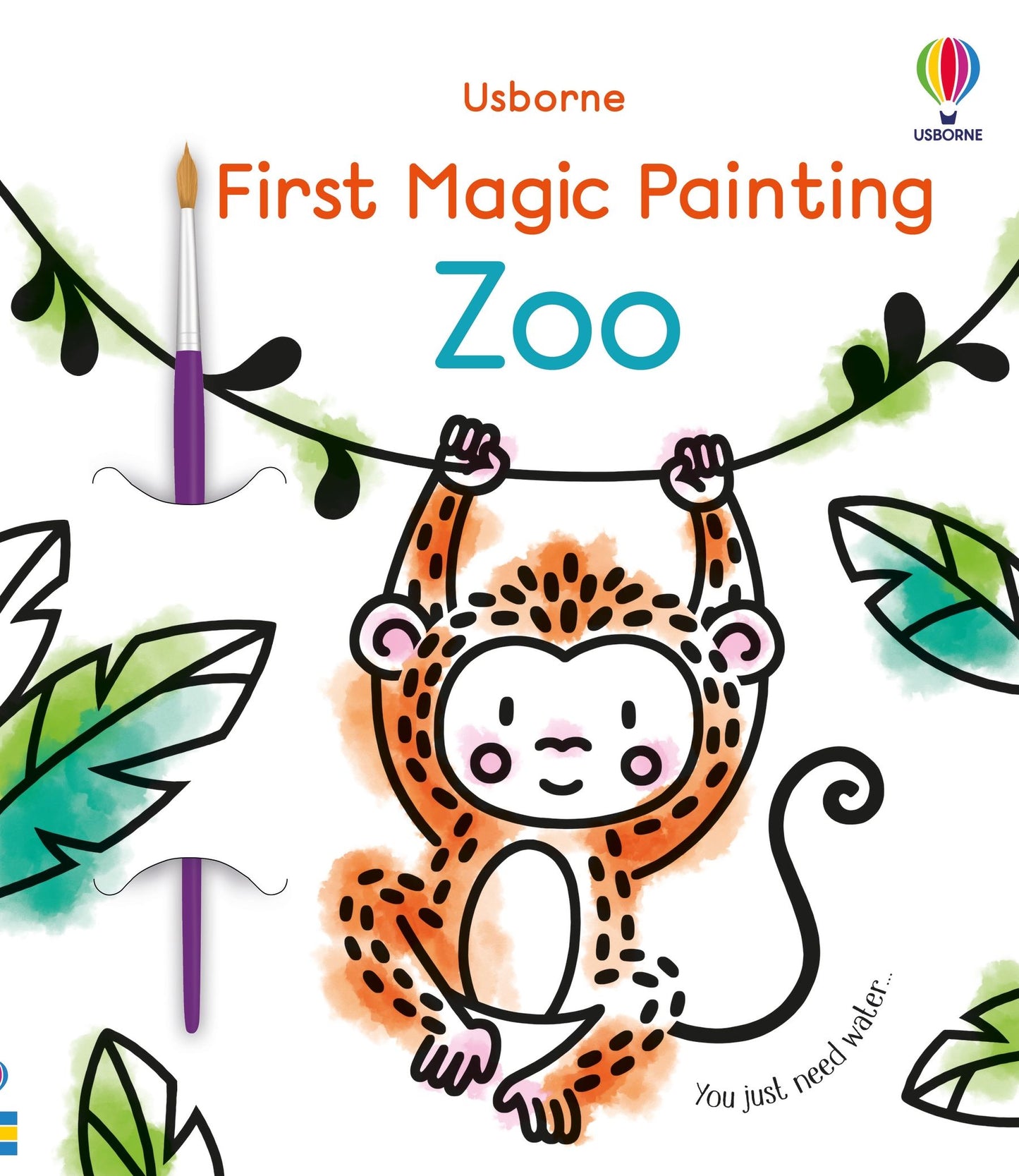 Carte pictura cu apa - First Magic Painting Zoo, Usborne, 3 ani+