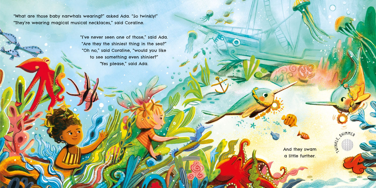 Carte sunete - Lights and Sounds Mermaids, Usborne, 1 an+