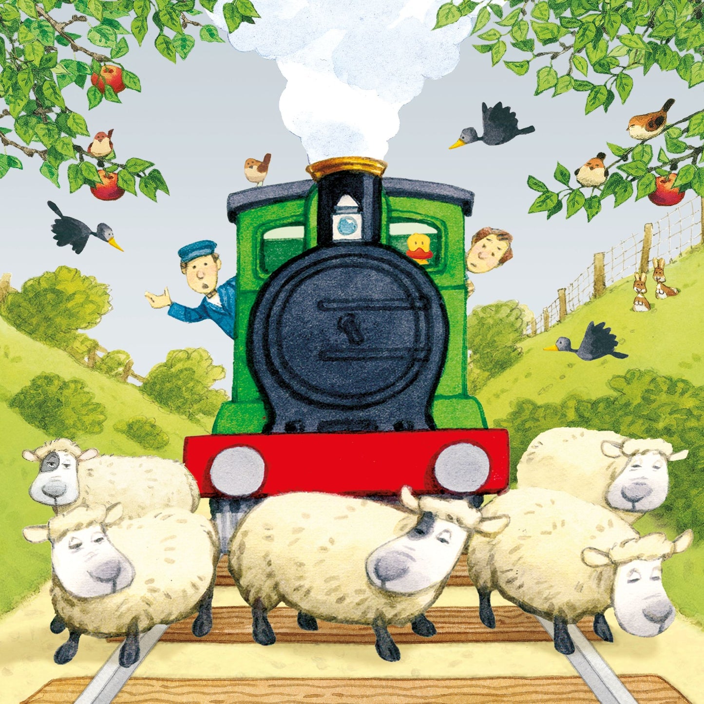 Set puzzle si carte - Poppy And Sam'S Book And 3 Jigsaws: Trains, Usborne