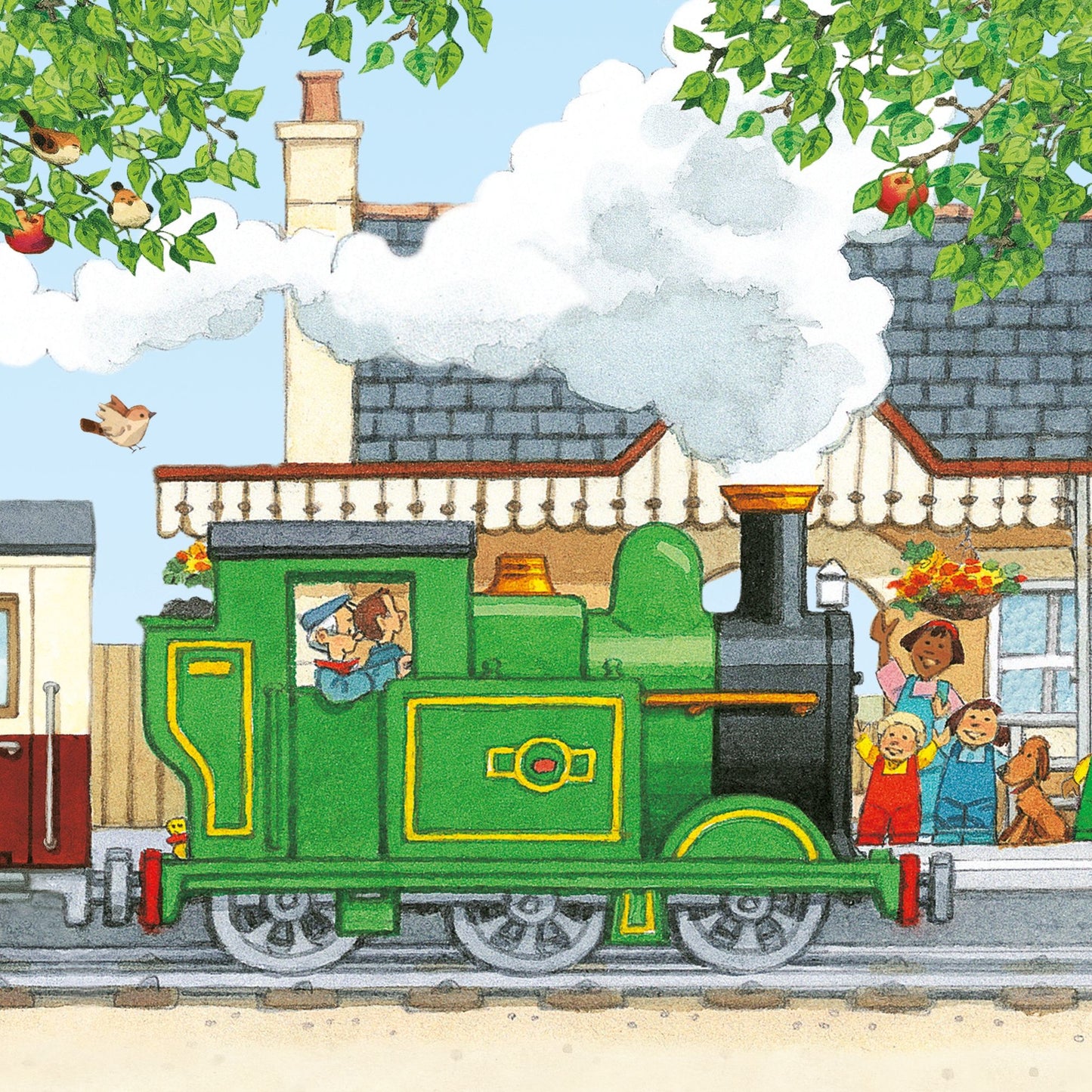 Set puzzle si carte - Poppy And Sam'S Book And 3 Jigsaws: Trains, Usborne