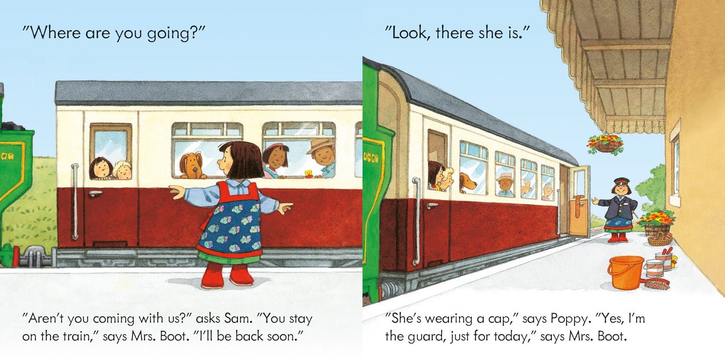Set puzzle si carte - Poppy And Sam'S Book And 3 Jigsaws: Trains, Usborne