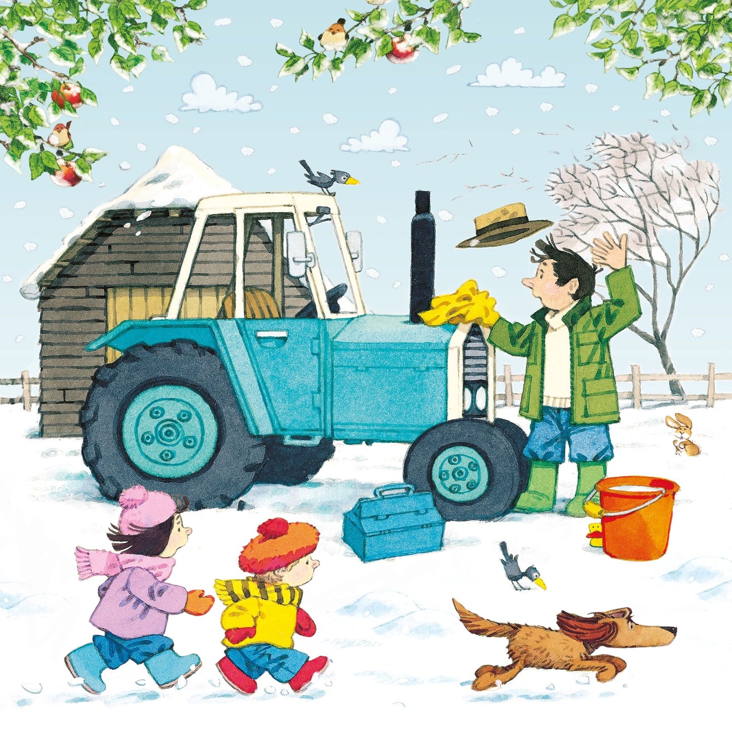 Set puzzle si carte - Poppy and Sam's Book and 3 Jigsaws: Tractors, Usborne