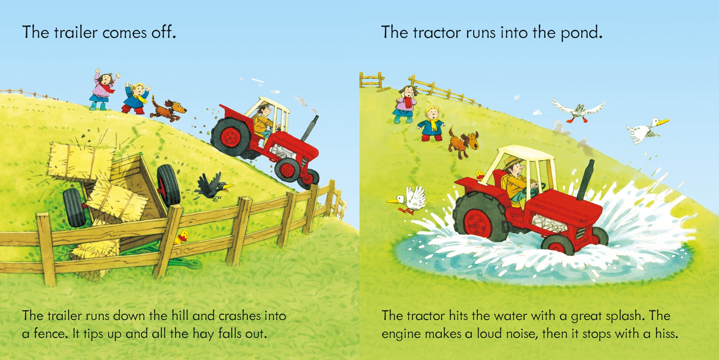 Set puzzle si carte - Poppy and Sam's Book and 3 Jigsaws: Tractors, Usborne