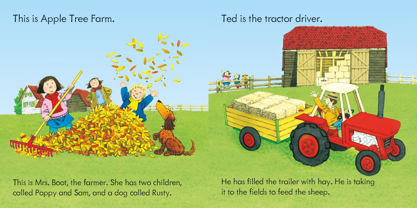 Set puzzle si carte - Poppy and Sam's Book and 3 Jigsaws: Tractors, Usborne