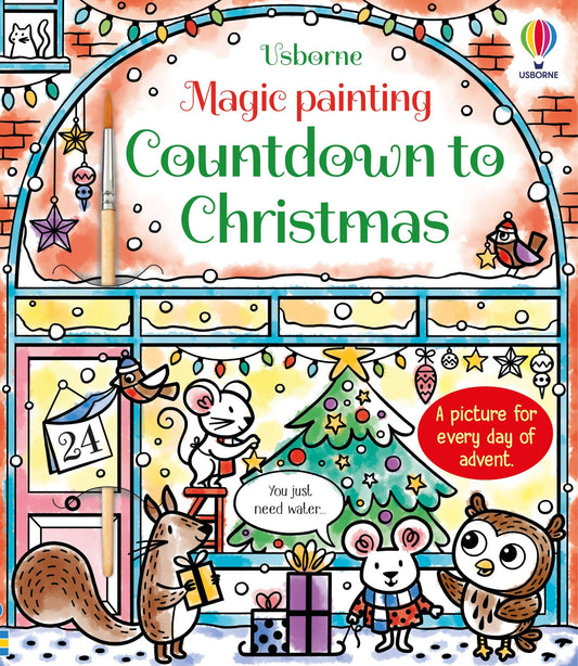 Carte pictura cu apa - Magic Painting Countdown To Christmas, Usborne
