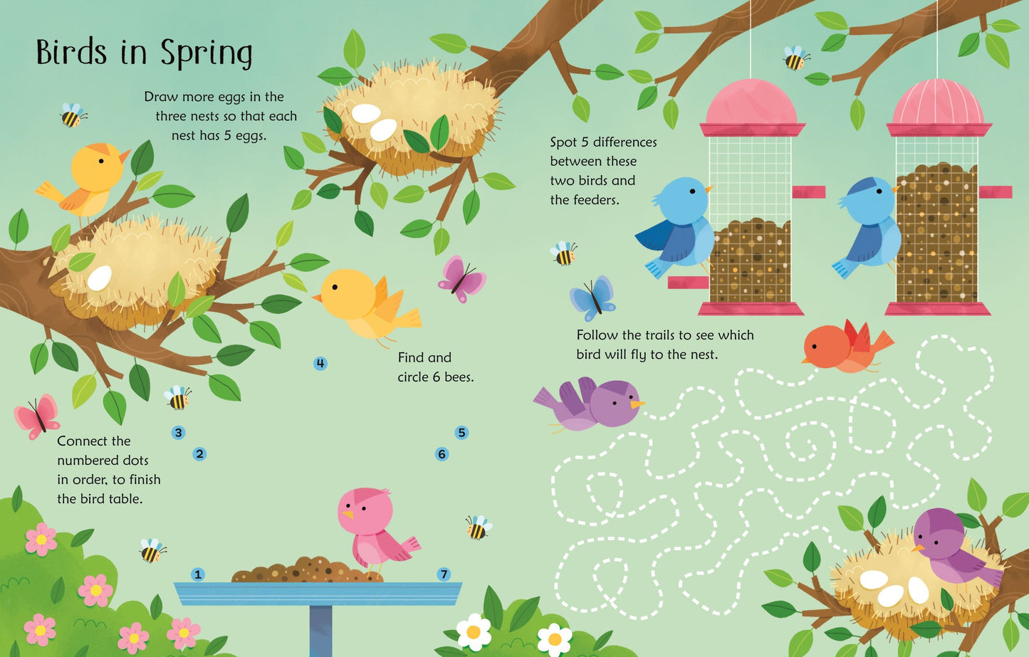 Carte educativa de activitati - Wipe-Clean Easter Activities, Usborne