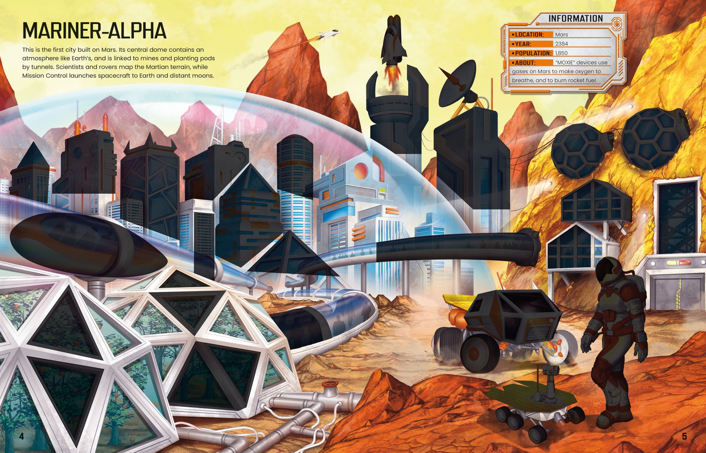 Carte stickere copii - Build Your Own Futuristic Cities, Usborne