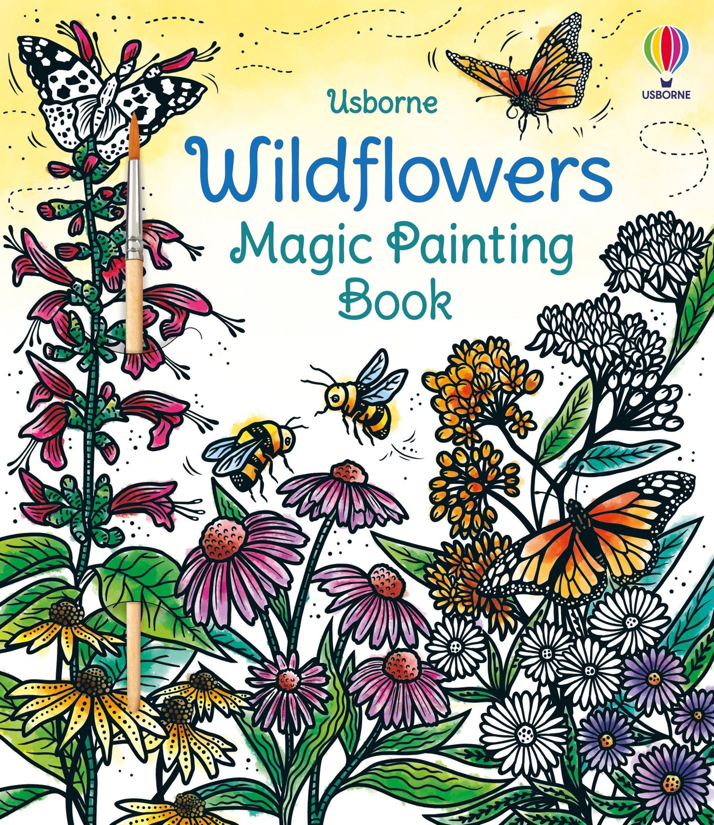 Carte pictura cu apa - Wildflowers Magic Painting Book, Usborne