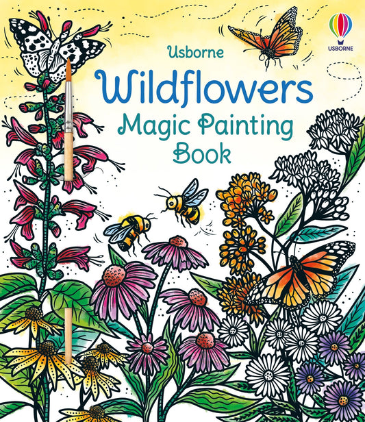 Carte pictura cu apa - Wildflowers Magic Painting Book, Usborne