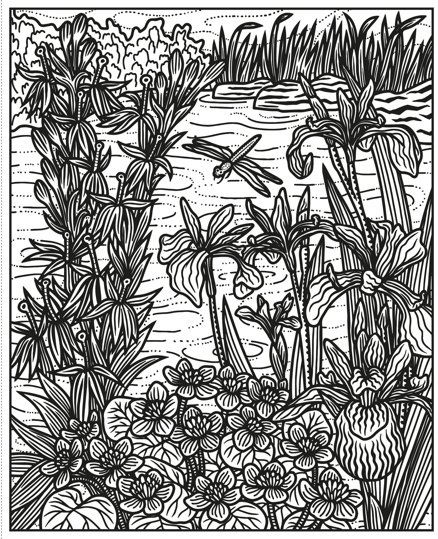 Carte pictura cu apa - Wildflowers Magic Painting Book, Usborne