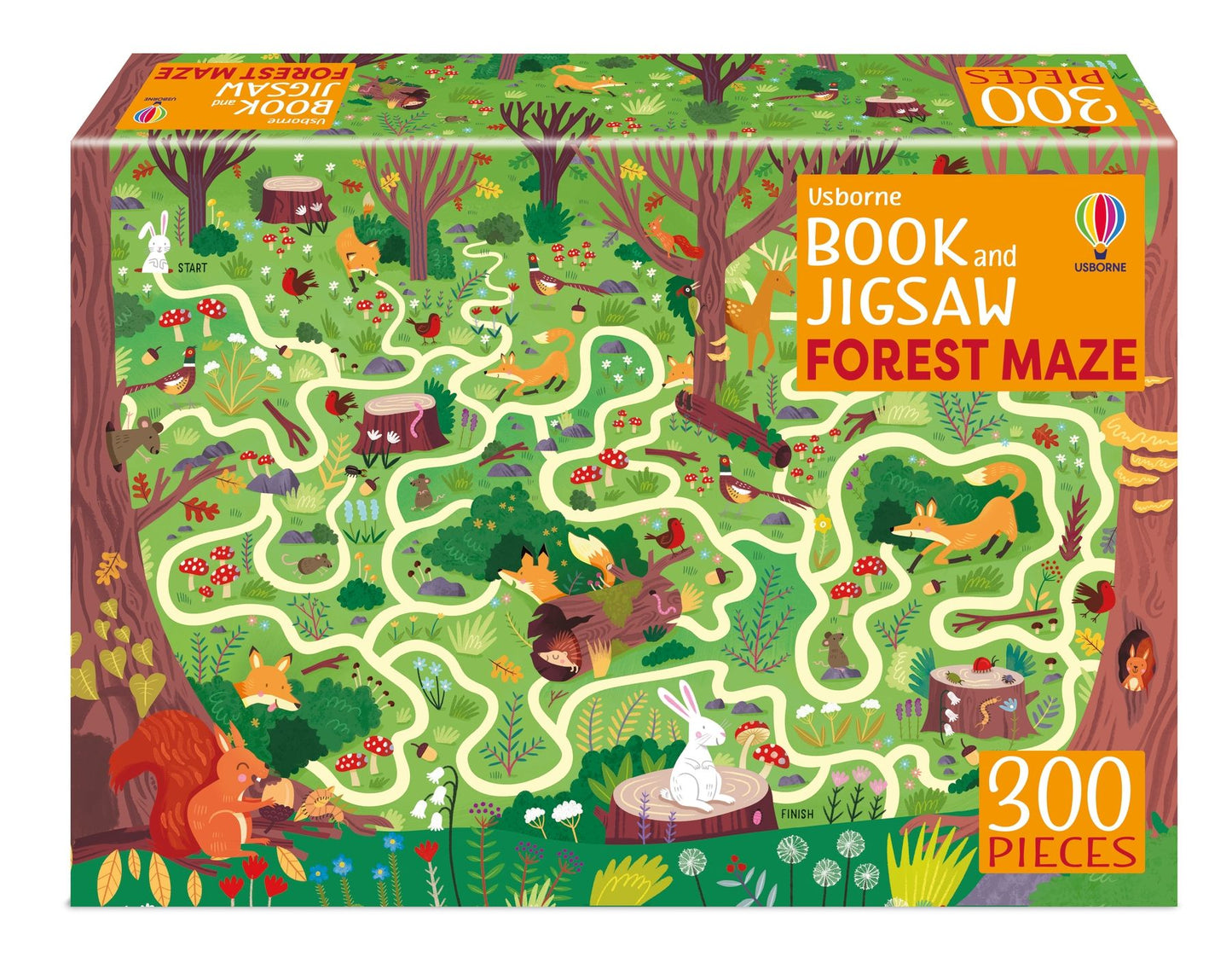 Set puzzle si carte - Usborne Book And Jigsaw Forest Maze, Usborne