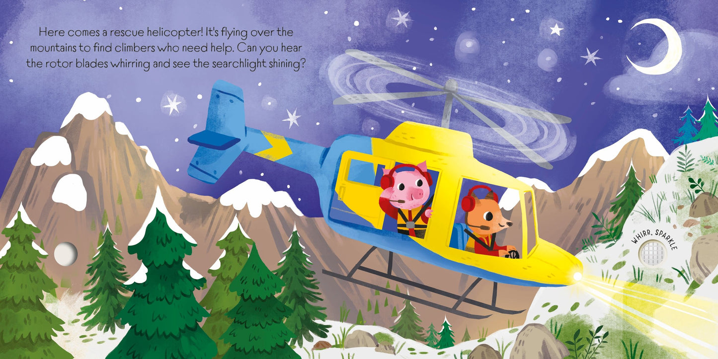 Carte sunete - Vehicule de urgență cu lumini și sunete, Usborne