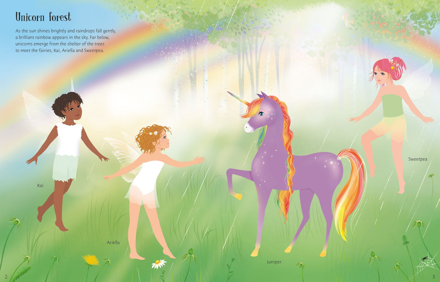 Carte stickere - Sticker Dolly Dressing Rainbow Unicorns, Usborne