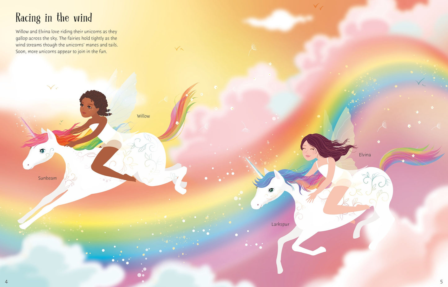 Carte stickere - Sticker Dolly Dressing Rainbow Unicorns, Usborne