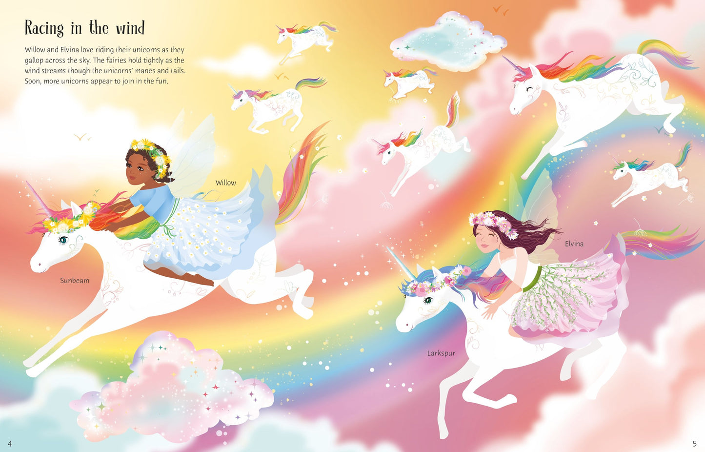 Carte stickere - Sticker Dolly Dressing Rainbow Unicorns, Usborne