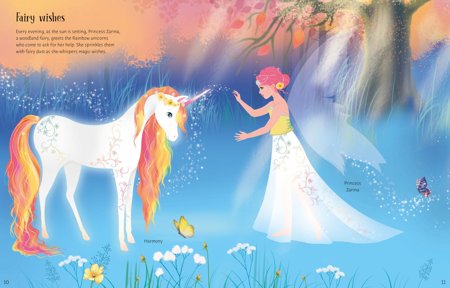 Carte stickere - Sticker Dolly Dressing Rainbow Unicorns, Usborne