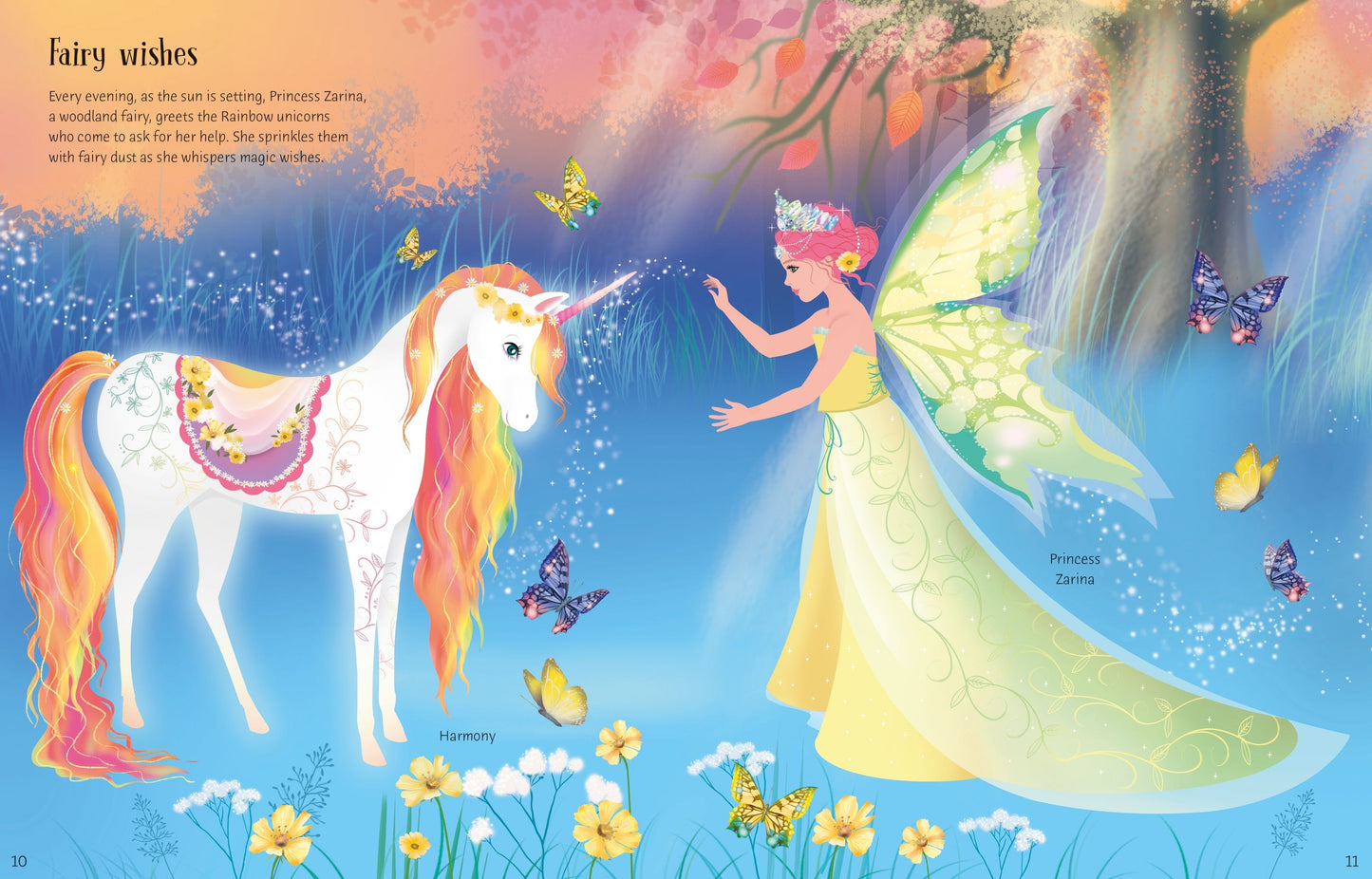 Carte stickere - Sticker Dolly Dressing Rainbow Unicorns, Usborne
