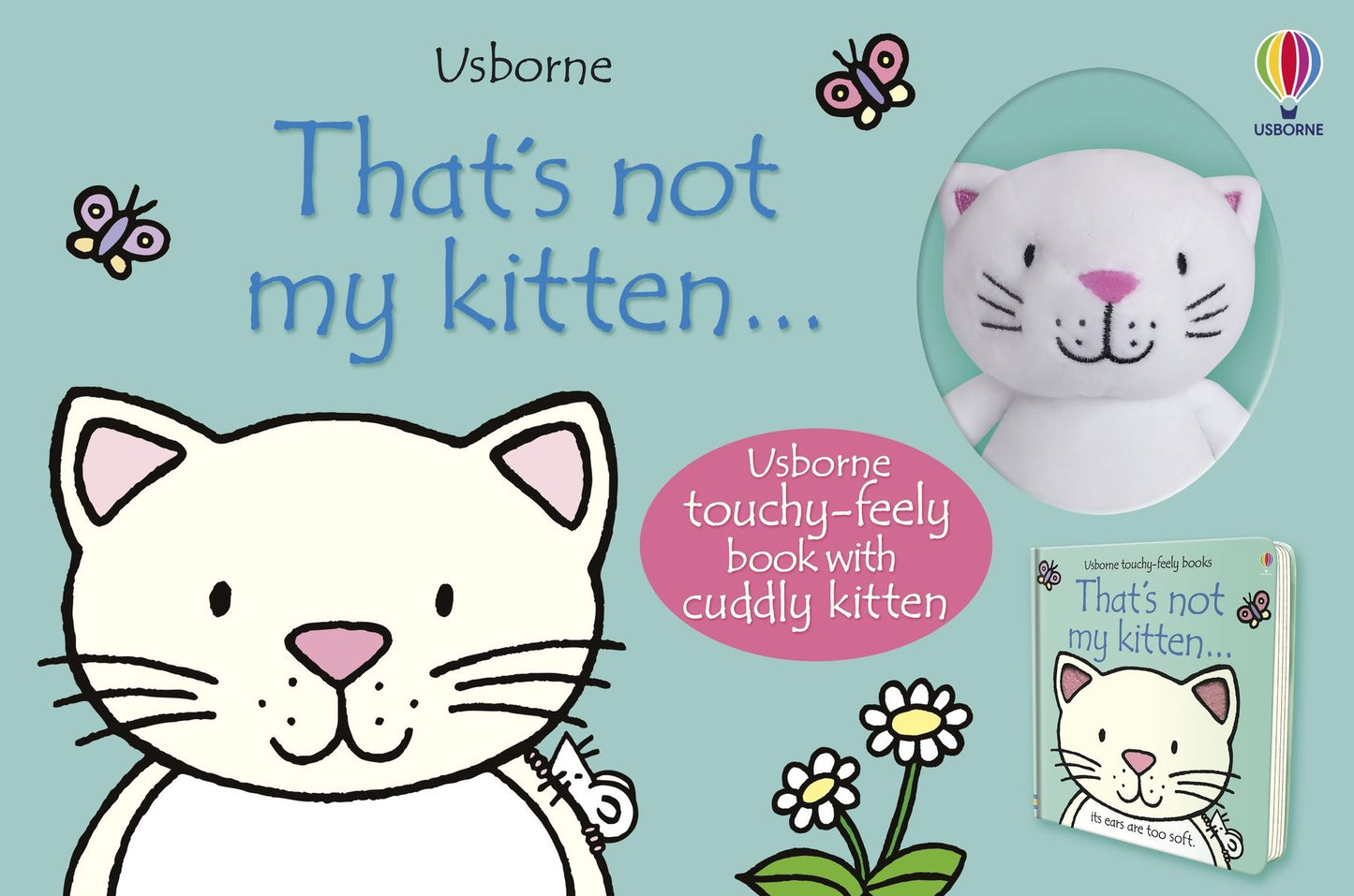 Set Carte cu jucarie - That's not my kitten... book and toy, Usborne, 3 luni+