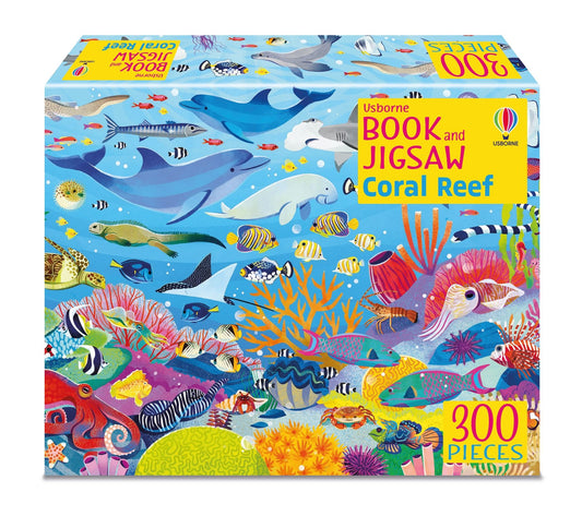 Set puzzle si carte - Usborne Book and Jigsaw Coral Reef, Usborne