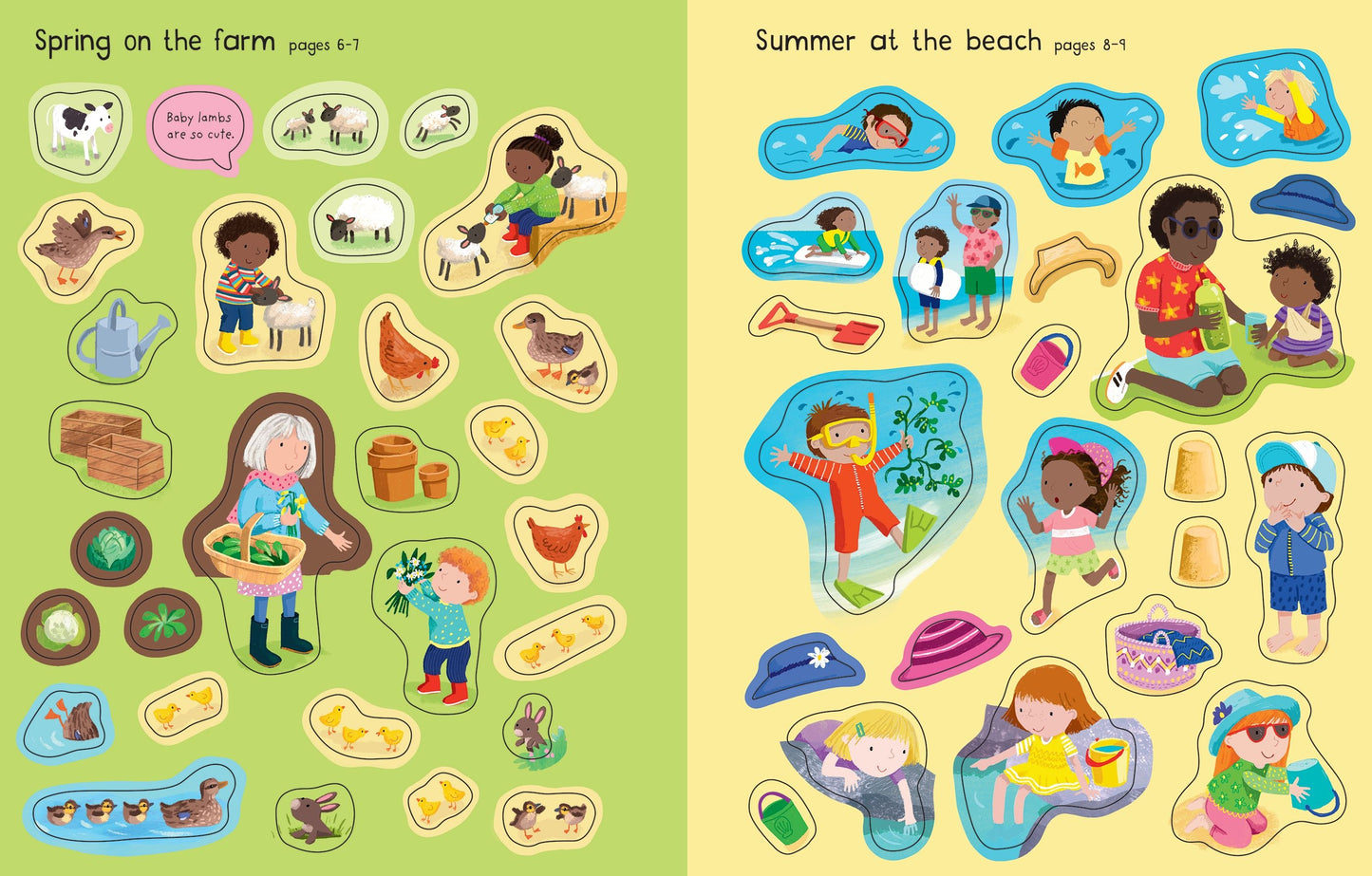 Carte stickere - First Sticker Book Weather and Seasons, Usborne