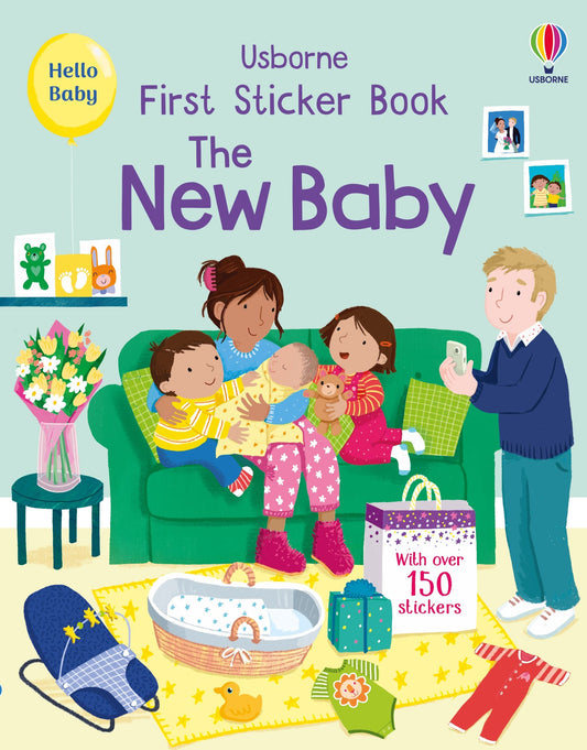 Carte stickere - First Sticker Book The New Baby, Usborne