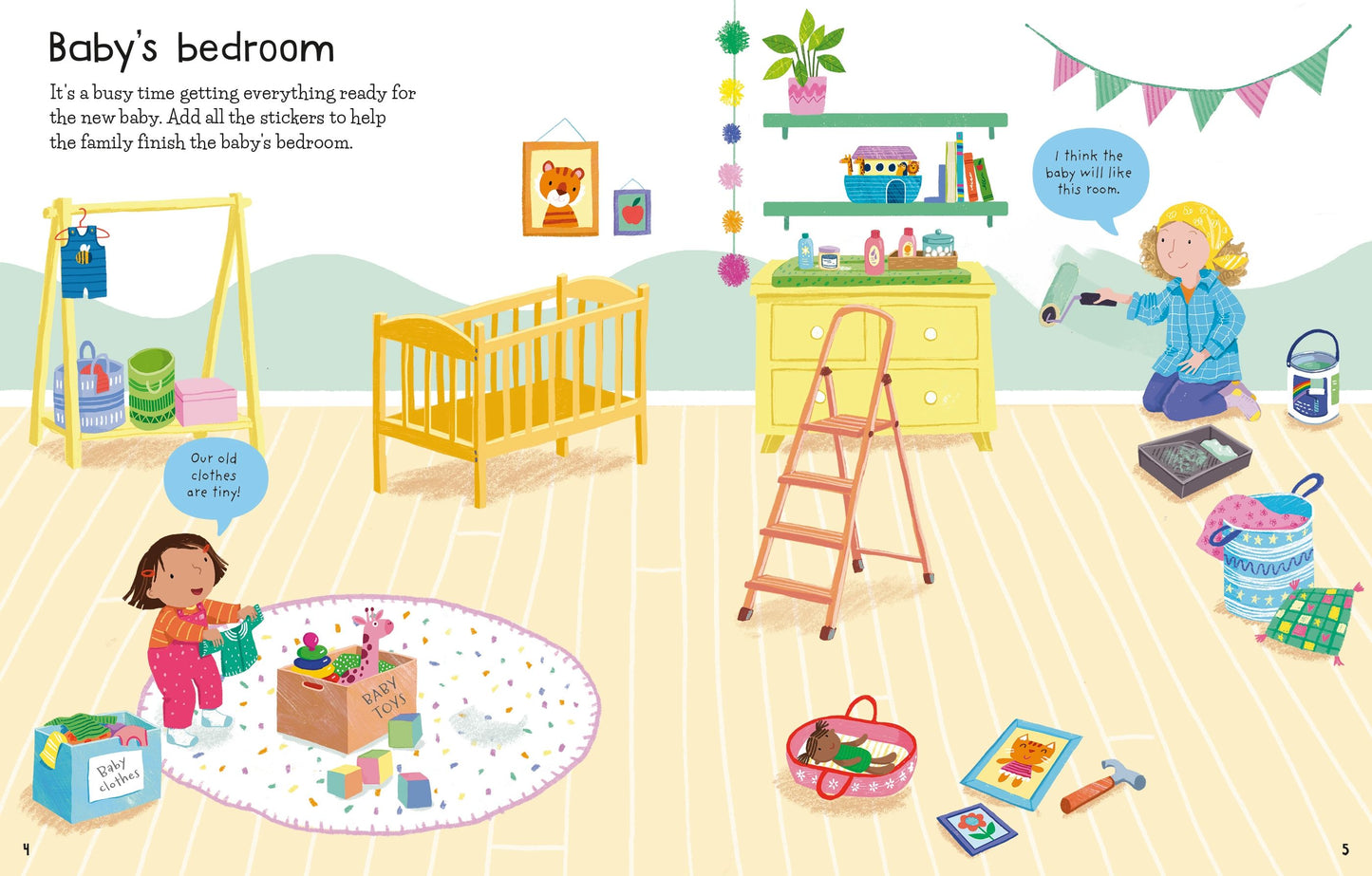 Carte stickere - First Sticker Book The New Baby, Usborne