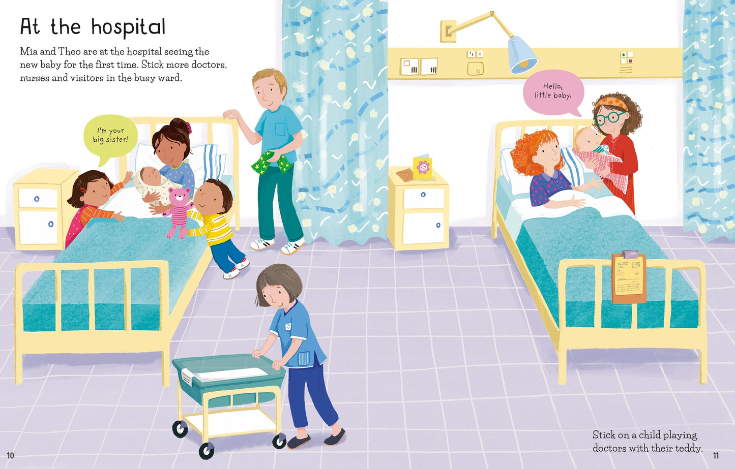 Carte stickere - First Sticker Book The New Baby, Usborne