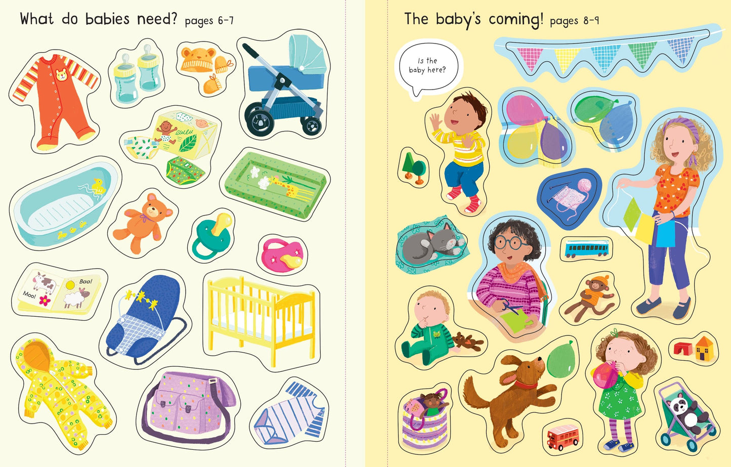 Carte stickere - First Sticker Book The New Baby, Usborne