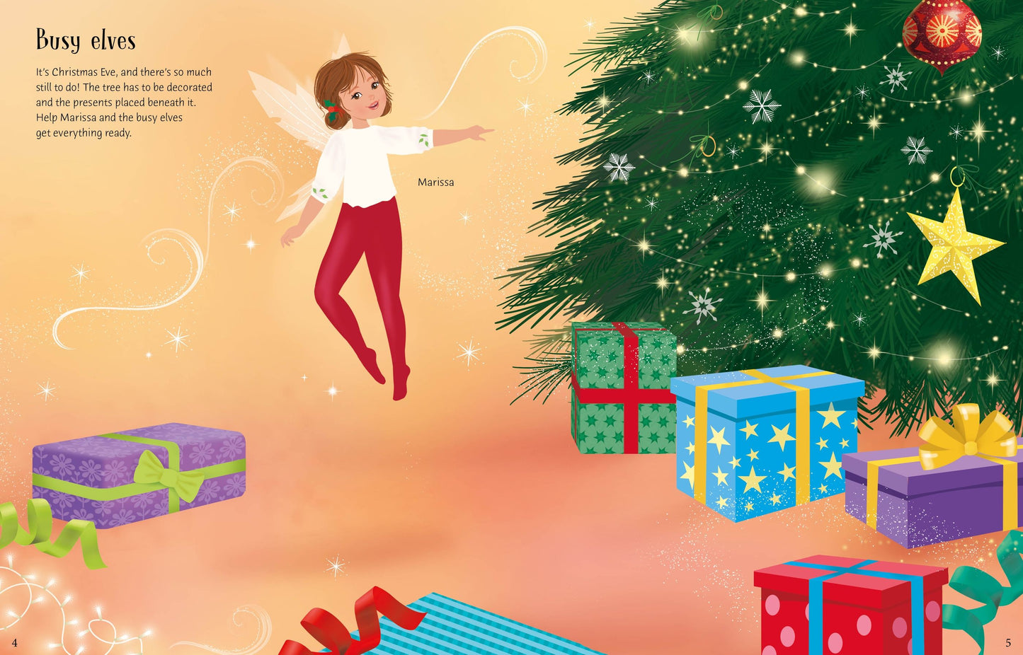 Carte stickere - Sticker Dolly Dressing Christmas Fairies, Usborne