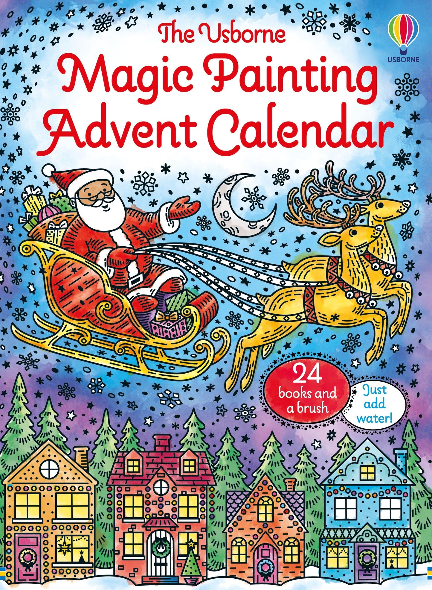 Set carti pictura cu apa - Magic Painting Advent Calendar, Usborne