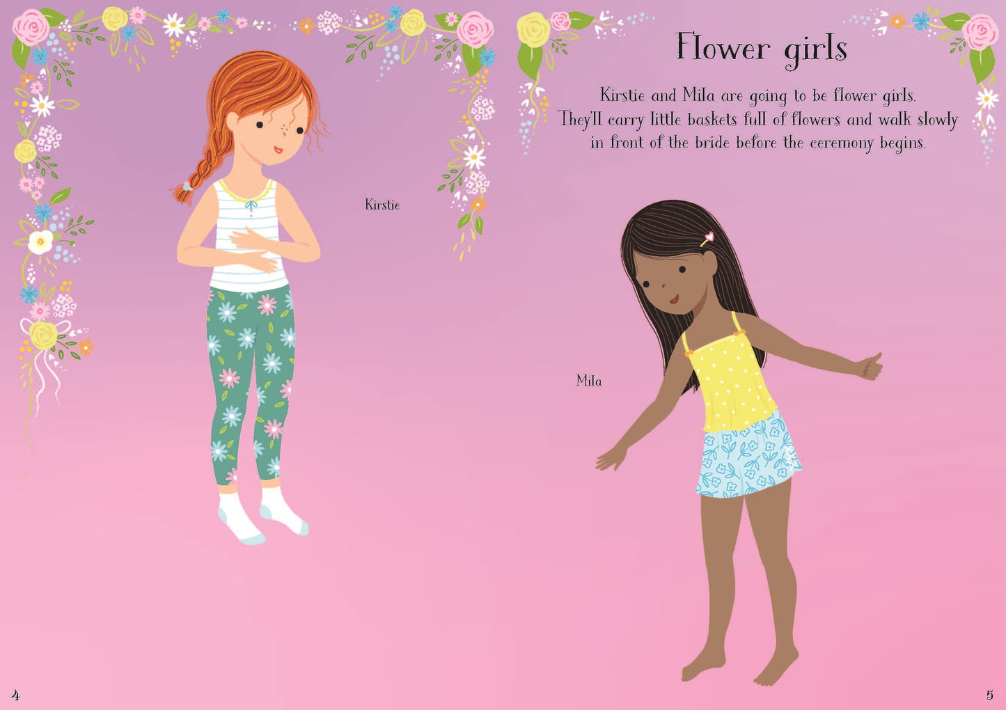 Carte stickere - Little Sticker Dolly Dressing Bridesmaids, Usborne